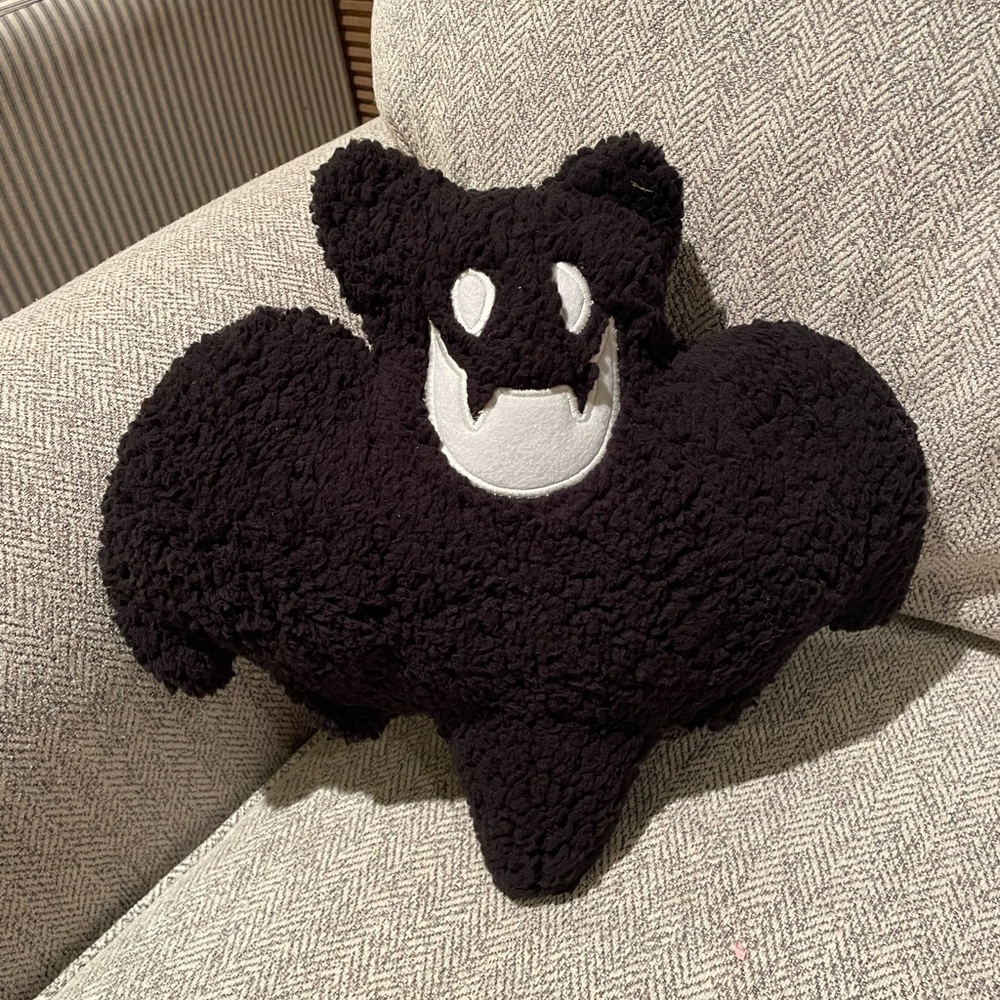 Sherpa Halloween Bat Pillow